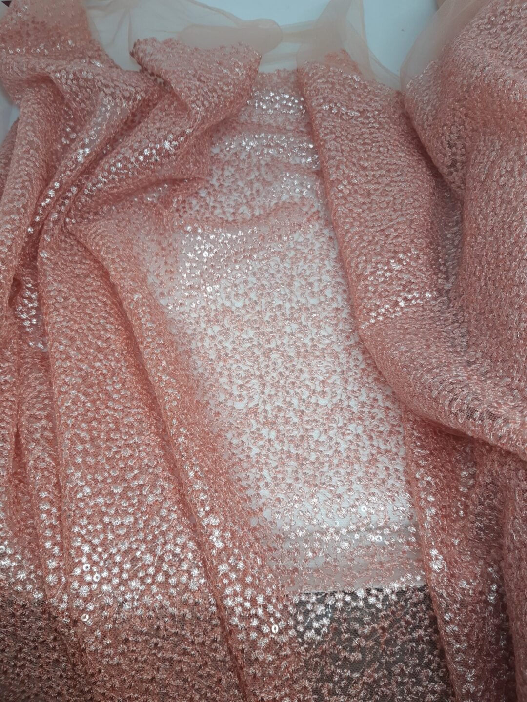 Tul Rosa tul bordado rosa